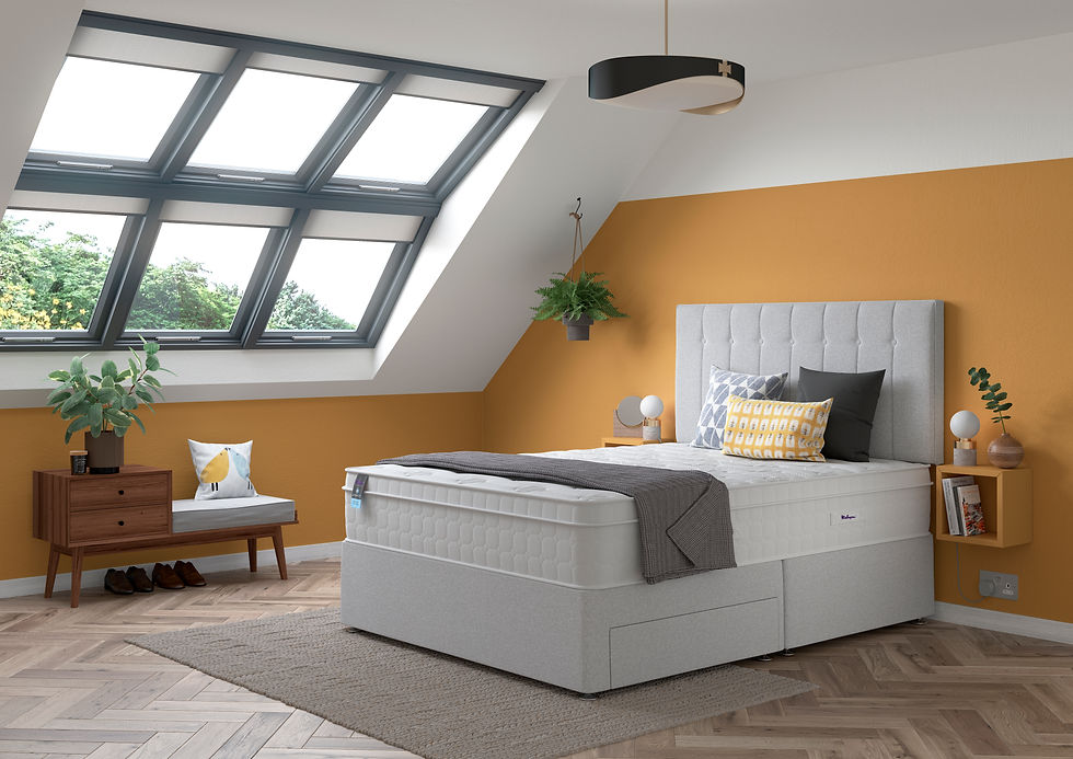 Relyon repose gel fusion 2400 mattress shown in room settings