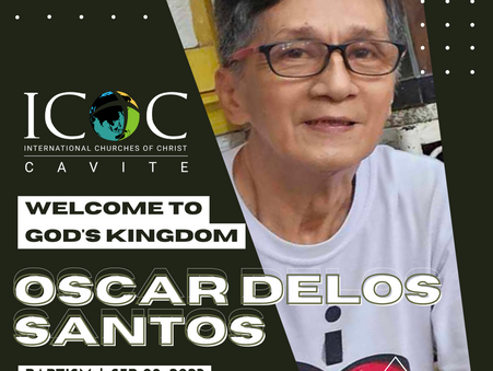 Welcome to the family of God, Tito Oscar Delos Santos!