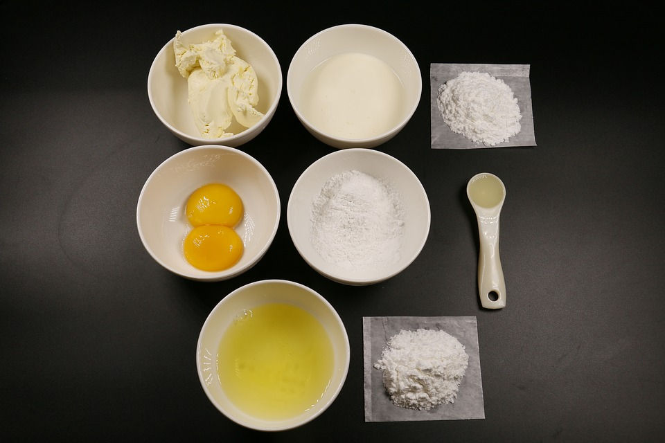 flour, sugar and milk alternatives