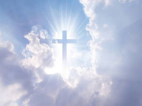 A white cross of Christianity