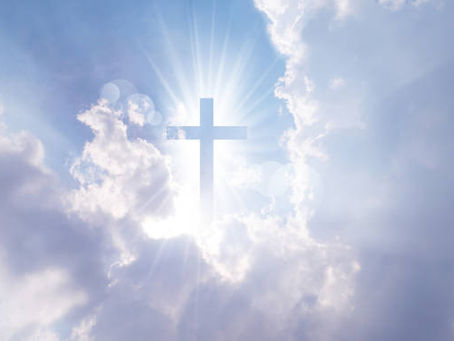 A white cross of Christianity