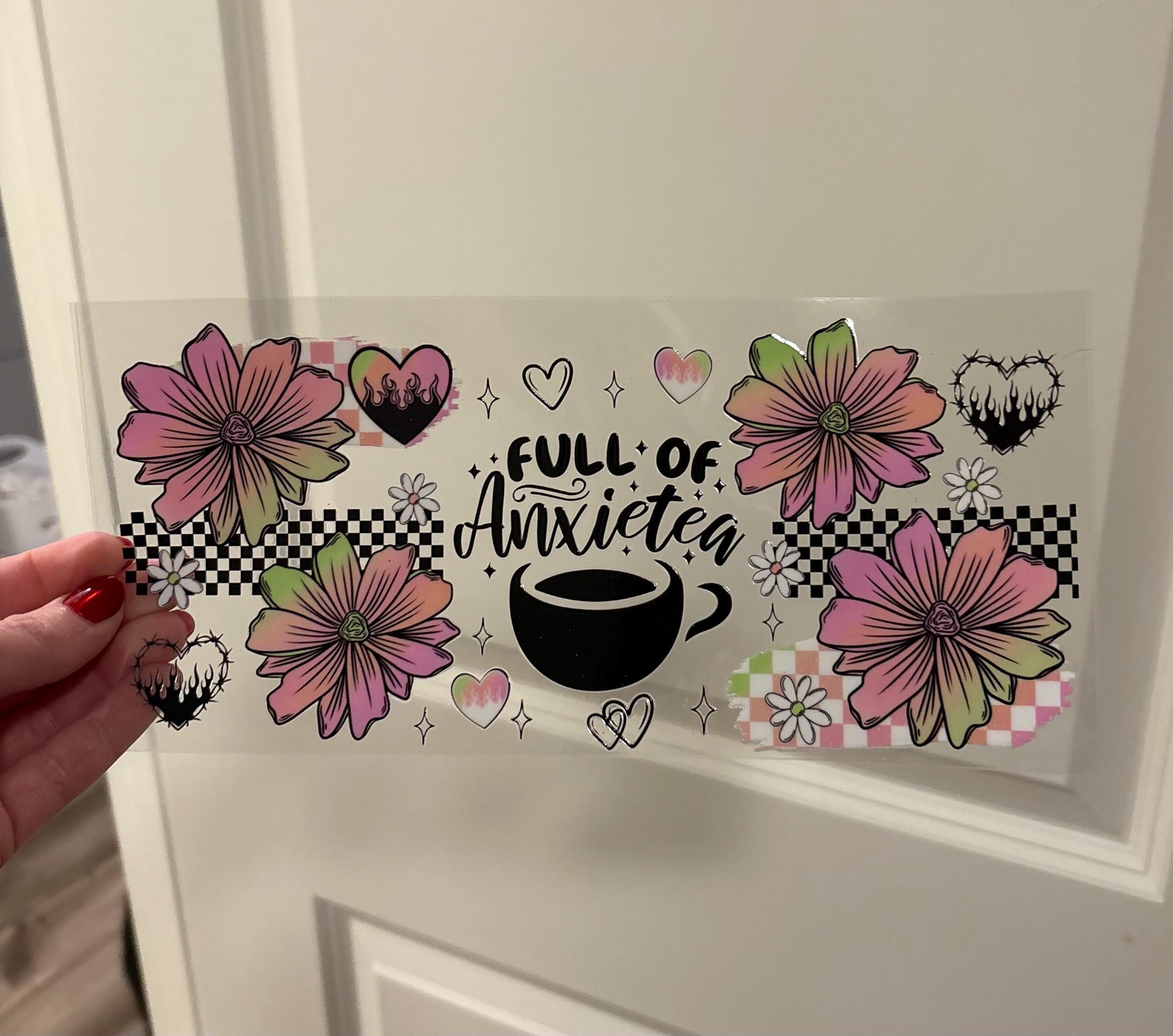 UV DTF Cup Wrap for 16oz Glass Cups - Design 457