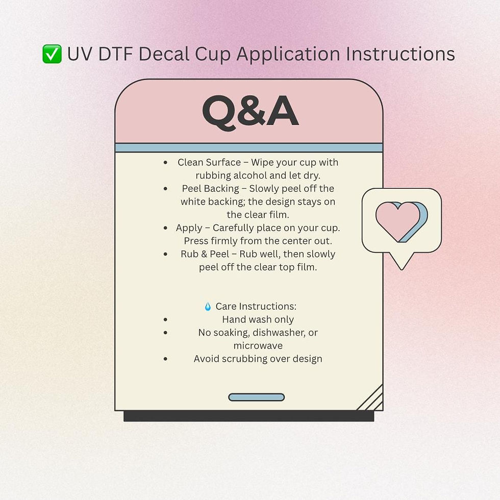 UV DTF Cup Wrap for 16oz Glass Cups - Design 229