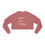 Thumbnail: おいWomen's Hey! You Look Good! Cropped Sweatshirt in Off-White on Pink 🇯🇵