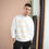 Thumbnail: Hey! You Look Good! CHAMPION Sweater in White and Tan