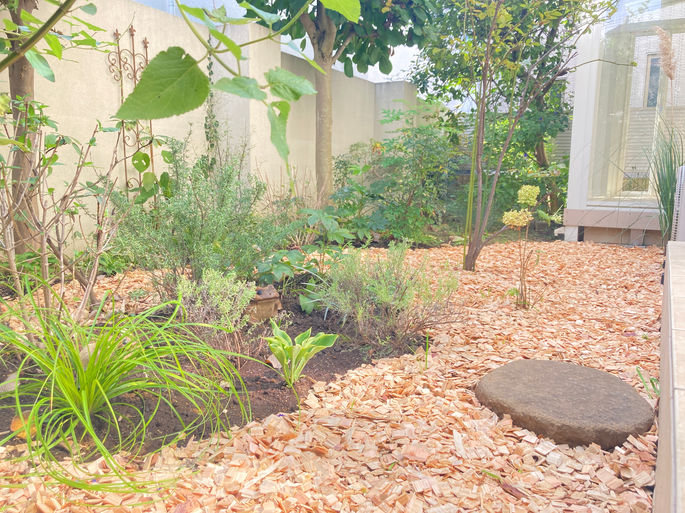 戸建て　ガーデンデザイン　植栽　庭づくり　ナチュラルな庭