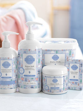 Scentsy Laundry Products in Front of a Basket
