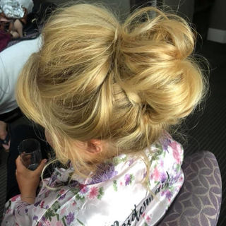 Boho Bridesmaid Voluminous Hair-Up