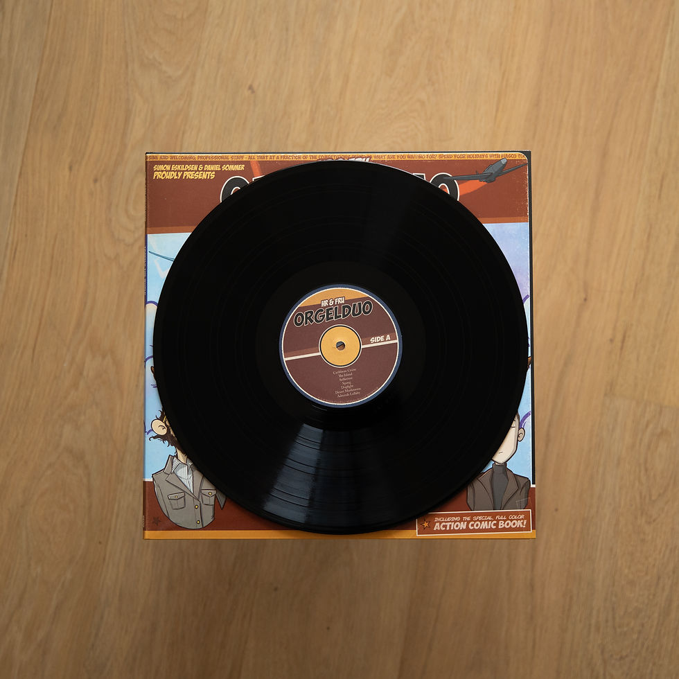 Miniaturebillede: LP+Cartoon: Hr & Fru Orgelduo - Travels the World
