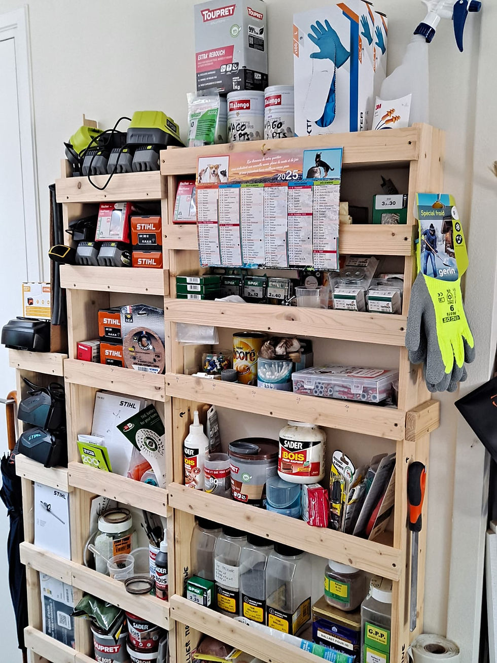 rangement pour ses outils de bricolage