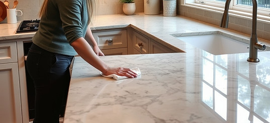 cleaning their stone kitchen counter tops.jpg