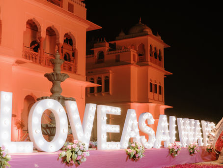 Akshit & Stephanie’s Jai Bagh Palace Wedding – Haldi Madness to Royal Elegance