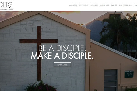 CITG - Church in the Gardens: Design of a new website for community church. They requested a clean design with functionality to have calendars for each of their ministries and an archive of each sermon series.