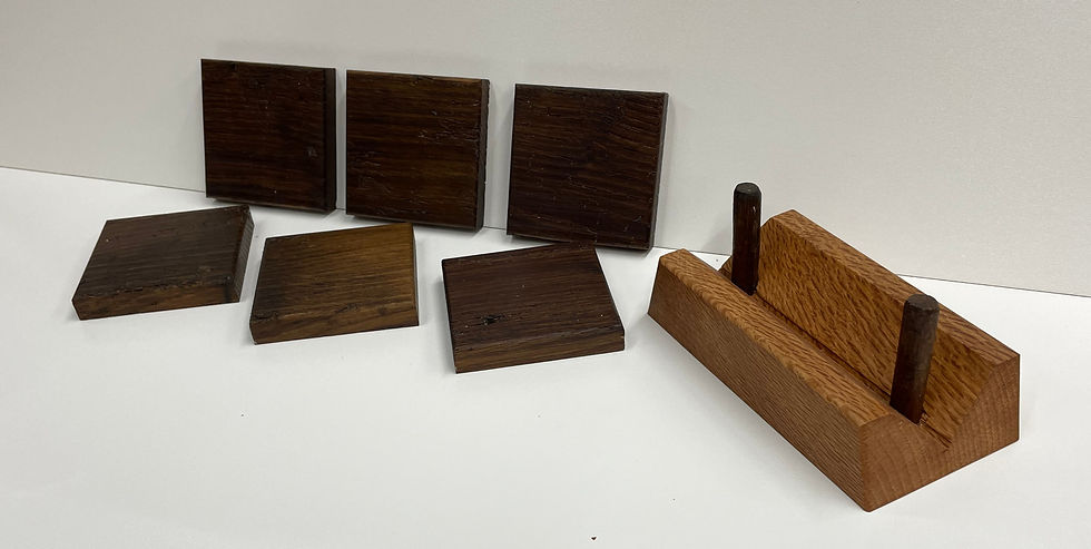 Thumbnail: Oak coaster set