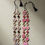 Thumbnail: WHE Reversible 2-In-1 Pink Black Repurposed Fabric and Wood Necklace