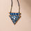 Thumbnail: WHE Indigo Upcycled Fabric and Repurposed Wood Triangular Necklace