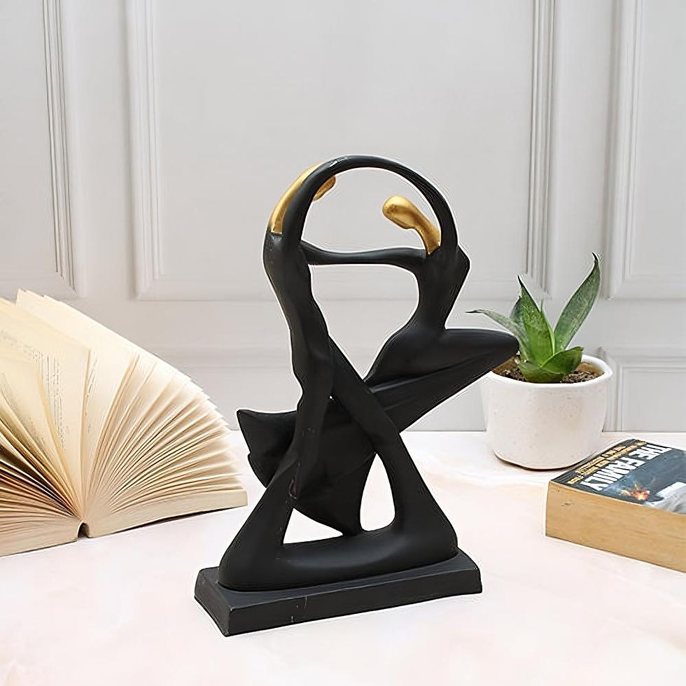 Thumbnail: Dancing Couple Figurine Black & Golden