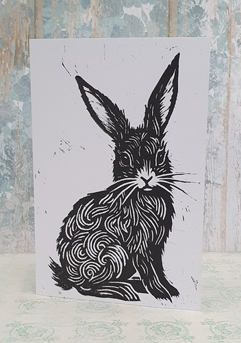 Whimsical Rabbit Greetings Card | Misaligned Design