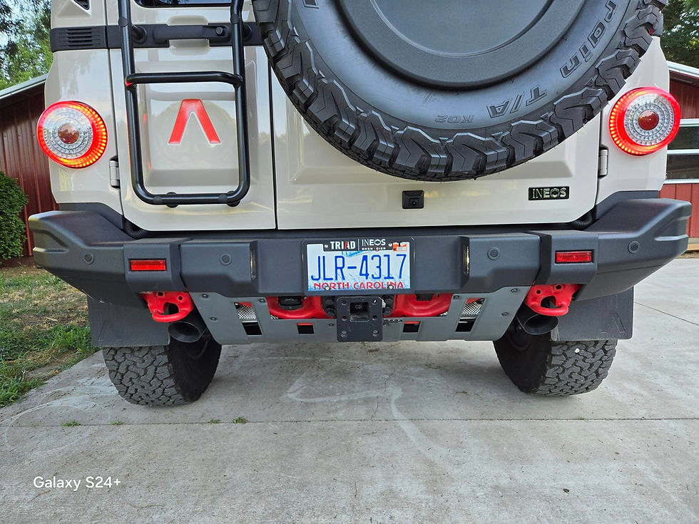 Thumbnail: Installed look of Rendering of Kooks Cat Back Exhaust built for Design-Build-Go Tips