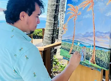 Ariel Quiroz Live Painting the Wedding