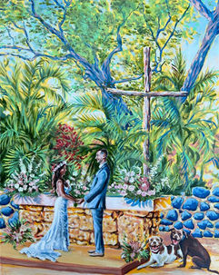 Maui-Wedding-Art-16x20_live-wedding-painting-oil-on-canvas-ariel-quiroz-art-trinity_kihei.