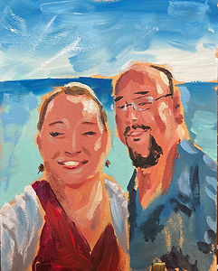 A Live Guest Portrait Painting on Canvas