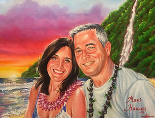 commissioned oil on canvas portrait