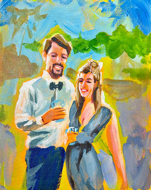 Introducing Live Guest Portraits on Canvas: A Unique Live Painting Service by Maui Wedding Art