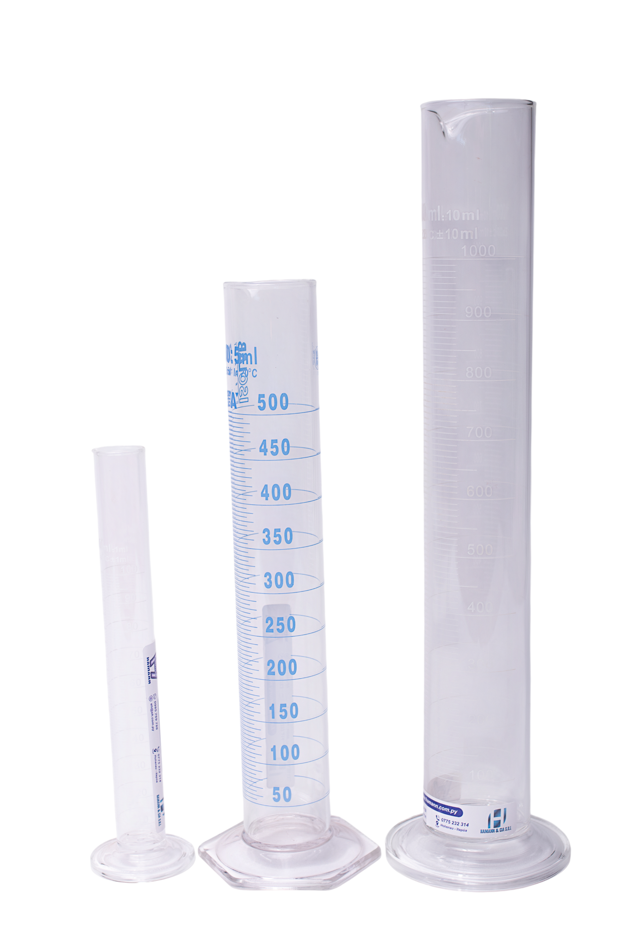 Probetas de Vidrio Graduadas con Base Hexagonal