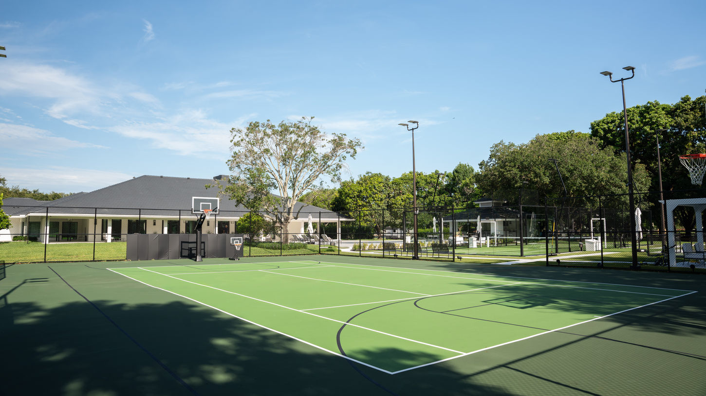 Professional-style basketball court within the recreation complex at The Reserve of Southwest Ranches