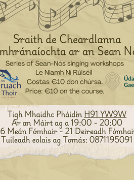 Cúrsa amhránaíochta ar an Sean Nós