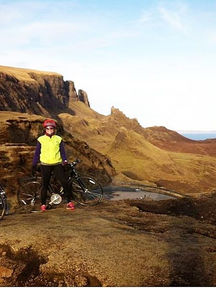 Image shows spectacular scenery of North Skye. The Quiraing.