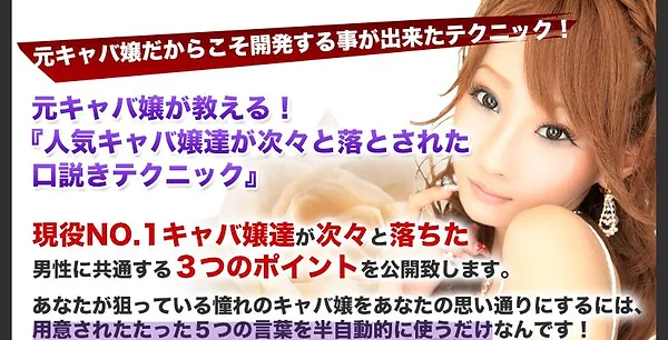 元キャバ嬢が教える 人気キャバ嬢達が次々と落とされた口説きテクニック 立花みゆ 口コミ