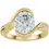 Thumbnail: Oval Bypass Accented Diamond Engagement Ring on a white background