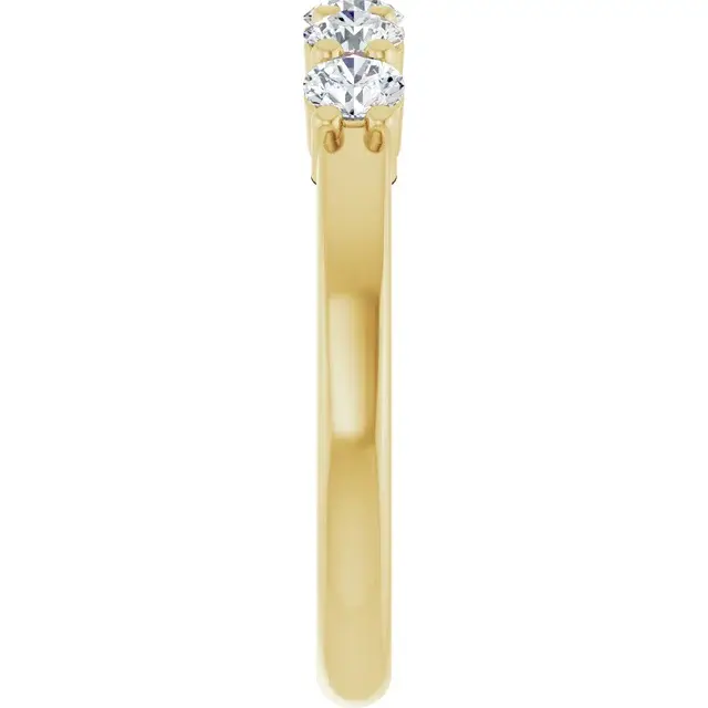 Thumbnail: Diamond wedding band with five stones
