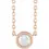 Thumbnail: Rose Cut Round Bezel Necklace