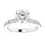 Thumbnail: A vintage antique style engagement ring with a round lab grown diamond center stone.