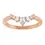 Thumbnail: Diamond Contour Band in 14k solid gold.
