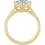 Thumbnail: Asscher cut solitaire engagement ring made in 14k solid gold with compass style prongs.