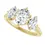 Thumbnail: Three stone engagement ring, made with oval lab grown diamonds set in 14k solid gold.