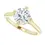 Thumbnail: Round lab grown solitaire diamond engagement ring, set in a compass prong solitaire.