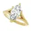 Thumbnail: Split band marquise lab grown diamond solitaire engagement ring.