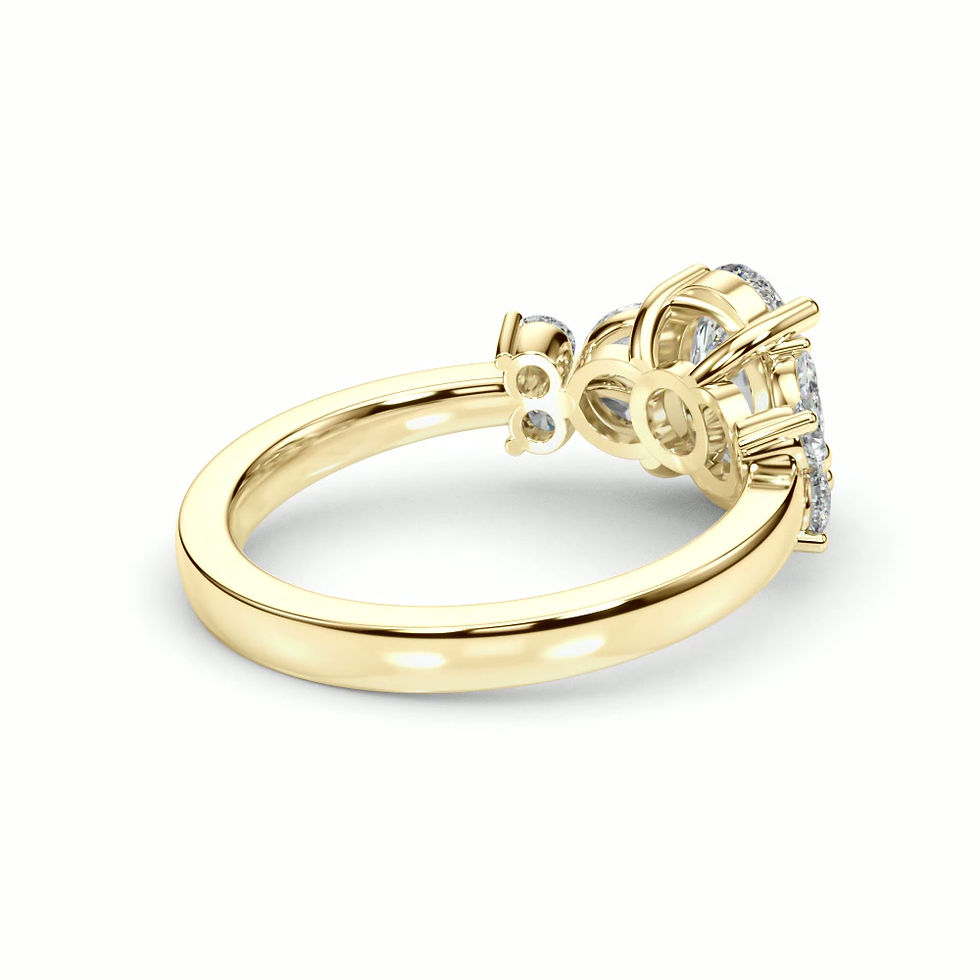 Thumbnail: Oval Butterfly Accented Diamond Engagement Ring