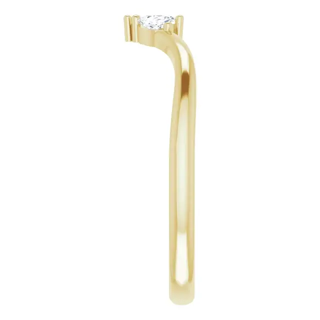 Thumbnail: A delicate fashion ring, crafted in 14k solid gold with three marquise lab grown diamonds.