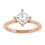 Thumbnail: 4 compass prong princess cut solitaire engagement ring.