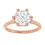 Thumbnail: 6 prong round brilliant lab grown diamond cathedral engagement ring.