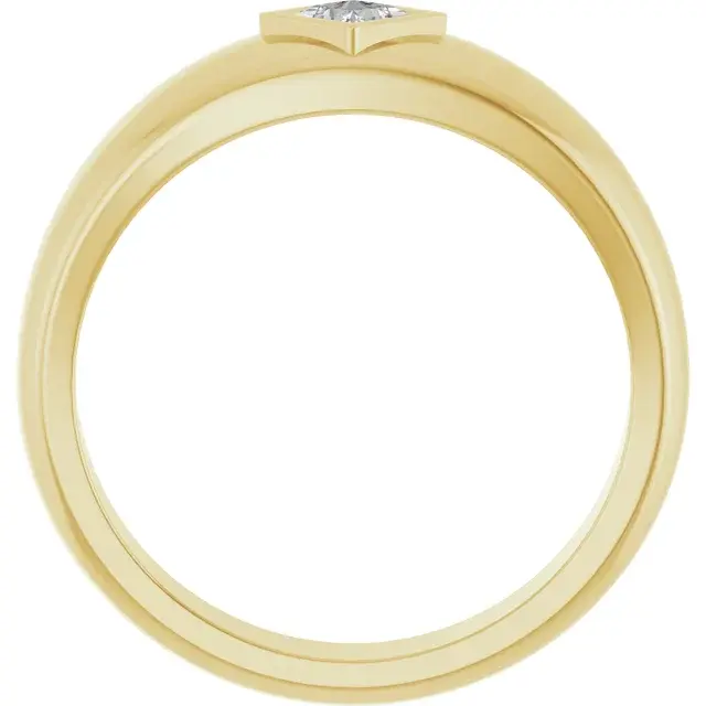 Thumbnail: Bezel princess square Cut Diamond Men's Band