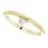 Thumbnail: A simple band with a small bezel set triangle cut lab grown diamond at the center.