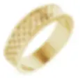 Dragon scale engraved texture men's wedding band in 14k solid gold.