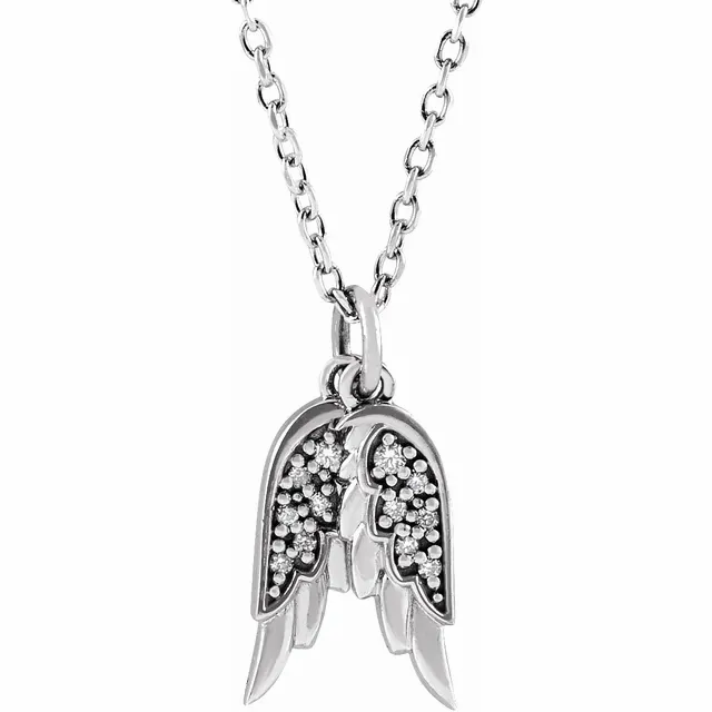 Thumbnail: Angel Wings Diamond Pendant